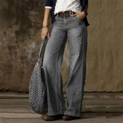 Damen High-Waist Wide-Leg Jeans – modische Jeanshose im Vintage-Stil