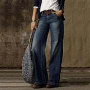 Damen High-Waist Wide-Leg Jeans – modische Jeanshose im Vintage-Stil