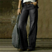 Damen High-Waist Wide-Leg Jeans – modische Jeanshose im Vintage-Stil