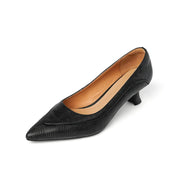Damen Pumps mit niedrigem Absatz – Elegante Spitzschuh-Pumps