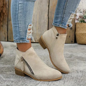 Damen Ankle Boots mit niedrigem Absatz – leicht, stilvoll und komfortabel für den Alltag
