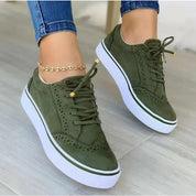 Damen Plateau-Sneaker mit Schnürung