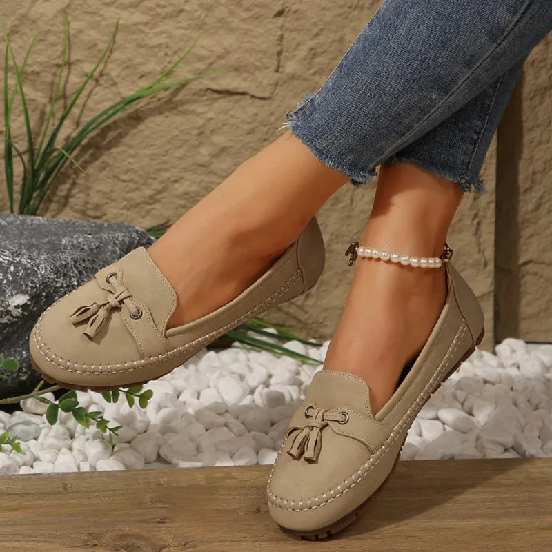 Damen Orthopädische Mokassins – Bequeme Slipper mit Dämpfung und Fußunterstützung