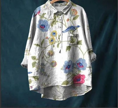 Damen Blusenhemd mit Blumenmuster