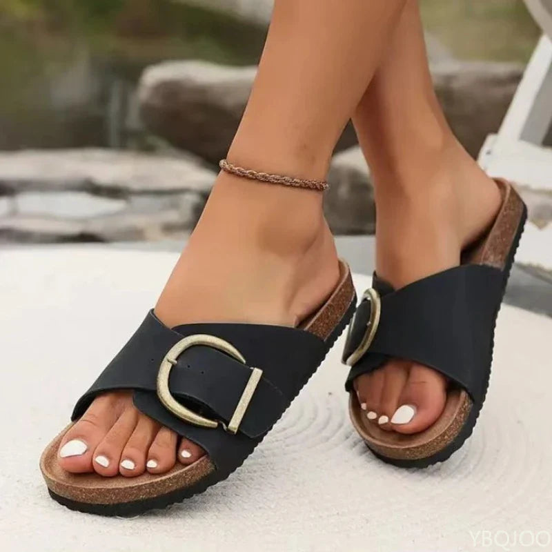 Damen Sandalen für den Sommer mit Verstellriemen – bequem, leicht, mit profilierter Fußbetteinlage