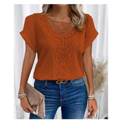 Damen Spitzenbluse mit Kurzarm – elegantes leichtes Top