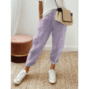 Damen Sommerhose mit elastischem Bund und Taschen