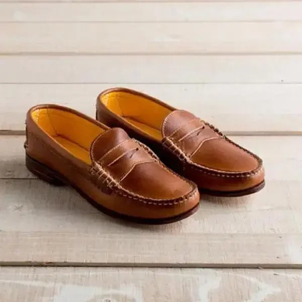 Klassische Damen-Lederloafer