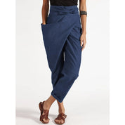 Damen Wickelhose mit hohem Bund
