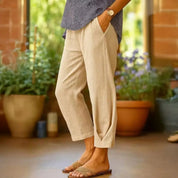 Damen Leinenhose – leicht und elegant für warme Tage