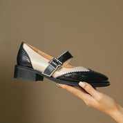 Damen Pumps im Retro-Stil mit Riemchen und niedrigem Absatz – Elegante Vintage-Schuhe