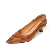 Damen Pumps mit niedrigem Absatz – Elegante Spitzschuh-Pumps