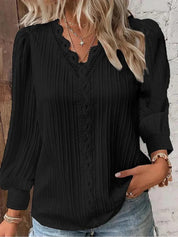 Damen Bluse elegant mit Spitzendetails