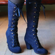 Damen-Schnürstiefel mit Absatz