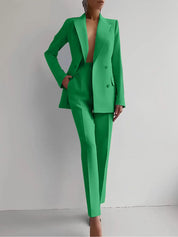 Damen Hosenanzug Zweiteilig – Taillierter Blazer und Anzughose