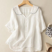 Damen Bluse mit Zierkragen