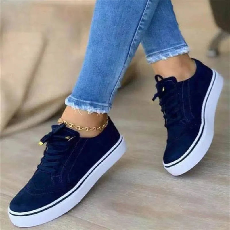 Damen Plateau-Sneaker mit Schnürung
