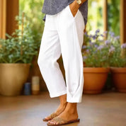 Damen Leinenhose – leicht und elegant für warme Tage