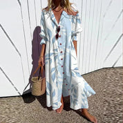 Damen Boho Maxikleid mit Print – leicht und luftig