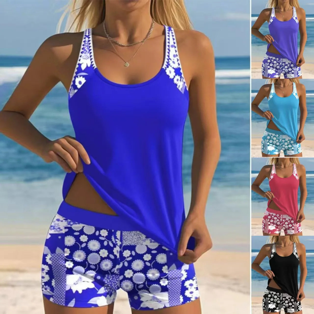 Damen Strand-Set – Trägertop und Shorts