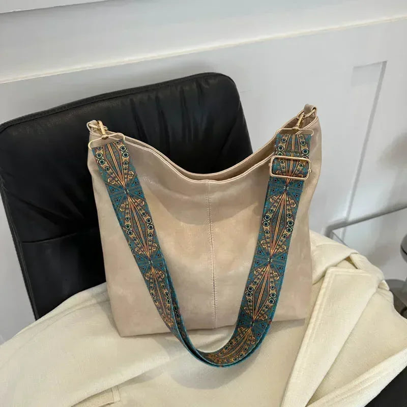 Damen Shopper-Tasche mit breitem Träger – geräumige Schultertasche, elegant und funktional