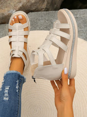 Damen Keilsandalen mit Riemchen – bequeme Sommersandalen mit Dämpfung und stabilem Absatz