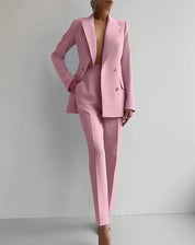 Damen Hosenanzug Zweiteilig – Taillierter Blazer und Anzughose