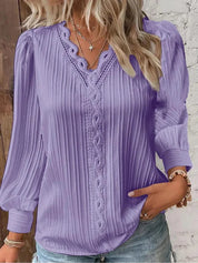 Damen Bluse elegant mit Spitzendetails