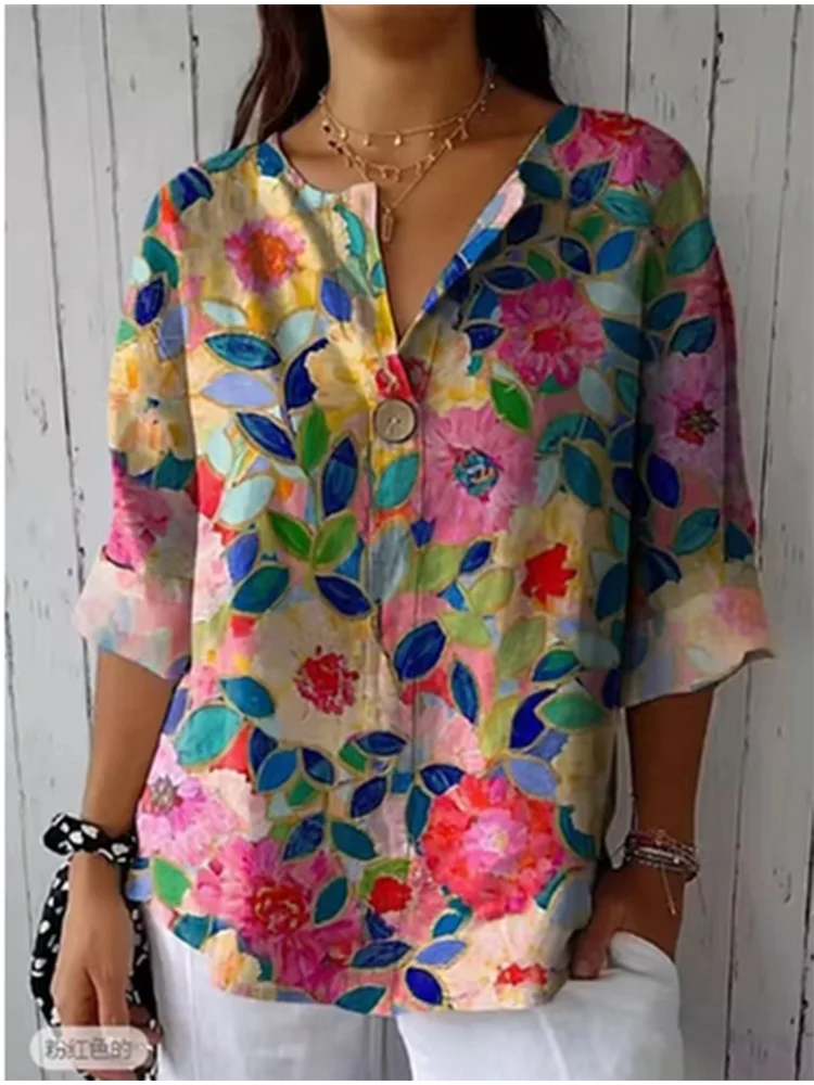 Damen Bluse mit Blumenmuster – leicht, luftig und elegant