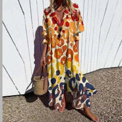 Damen Boho Maxikleid mit Print – leicht und luftig