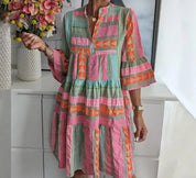 Damen Boho-Kleid mit Rüschen