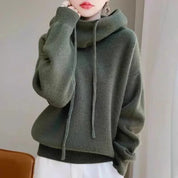Damen Sweatshirt mit Rollkragen und Bündchen – warm, weich, lässig für kühle Tage