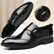 Elegante Herren-Lederschuhe mit Schnalle