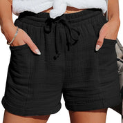 Damen Shorts mit elastischem Bund und Taschen