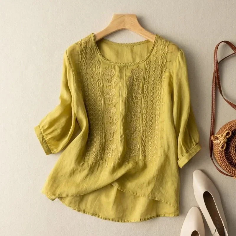 Damen Bluse mit Stickerei – leicht, luftig und elegant für den Alltag