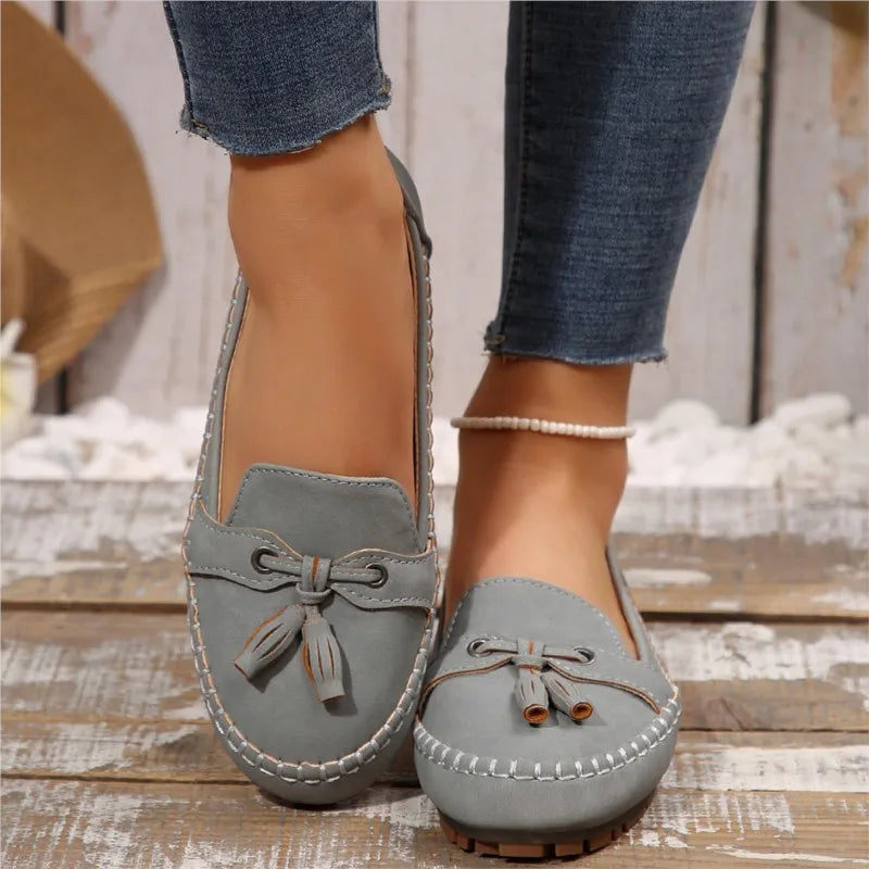 Damen Orthopädische Mokassins – Bequeme Slipper mit Dämpfung und Fußunterstützung