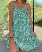 Damen Trägerkleid mit Blumenmuster – leichtes Sommerkleid in lockerem Schnitt