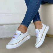 Damen Plateau-Sneaker mit dekorativen Details – bequeme Sportschuhe für den Alltag