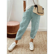 Damen Sommerhose mit elastischem Bund und Taschen