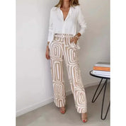 Elegantes Damen-Set: Bluse und weite Hose – leichtes Sommeroutfit