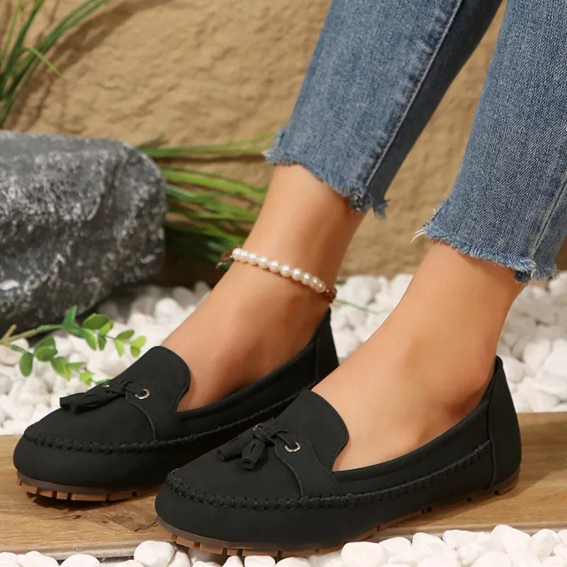 Damen Orthopädische Mokassins – Bequeme Slipper mit Dämpfung und Fußunterstützung