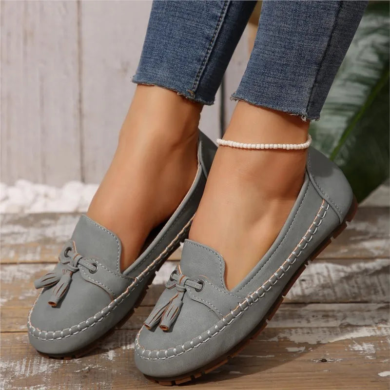 Damen Orthopädische Mokassins – Bequeme Slipper mit Dämpfung und Fußunterstützung