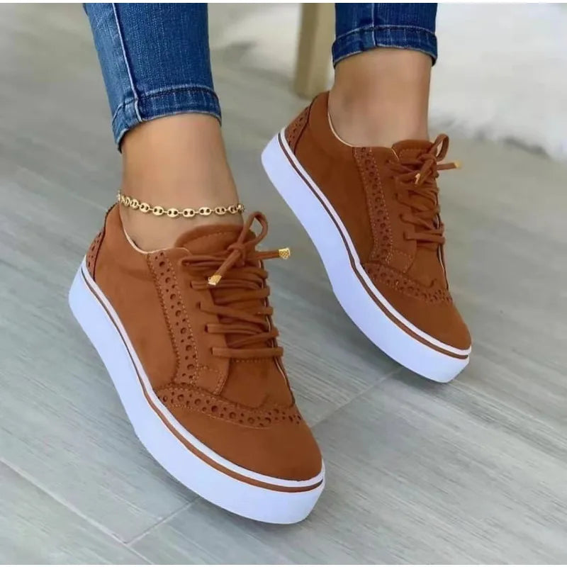 Damen Plateau-Sneaker mit Schnürung