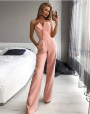 Eleganter Damen-Jumpsuit mit One-Shoulder-Design und weiten Beinen