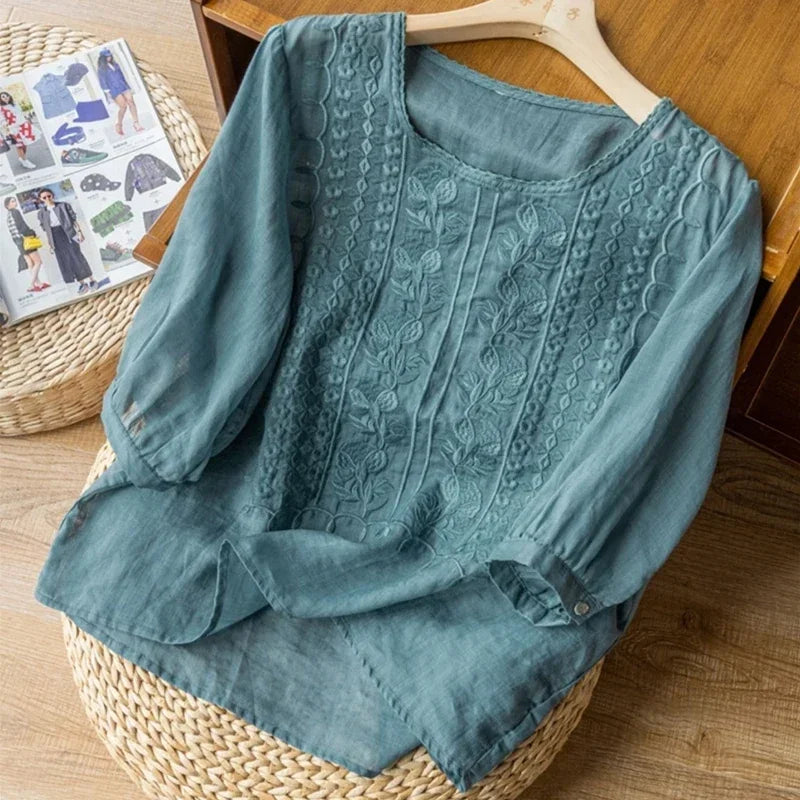 Damen Bluse mit Stickerei – leicht, luftig und elegant für den Alltag