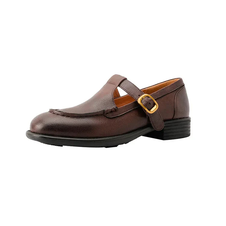 Damen Mary Jane Halbschuhe mit T-Bar-Riemen – elegante Schuhe mit niedrigem Absatz