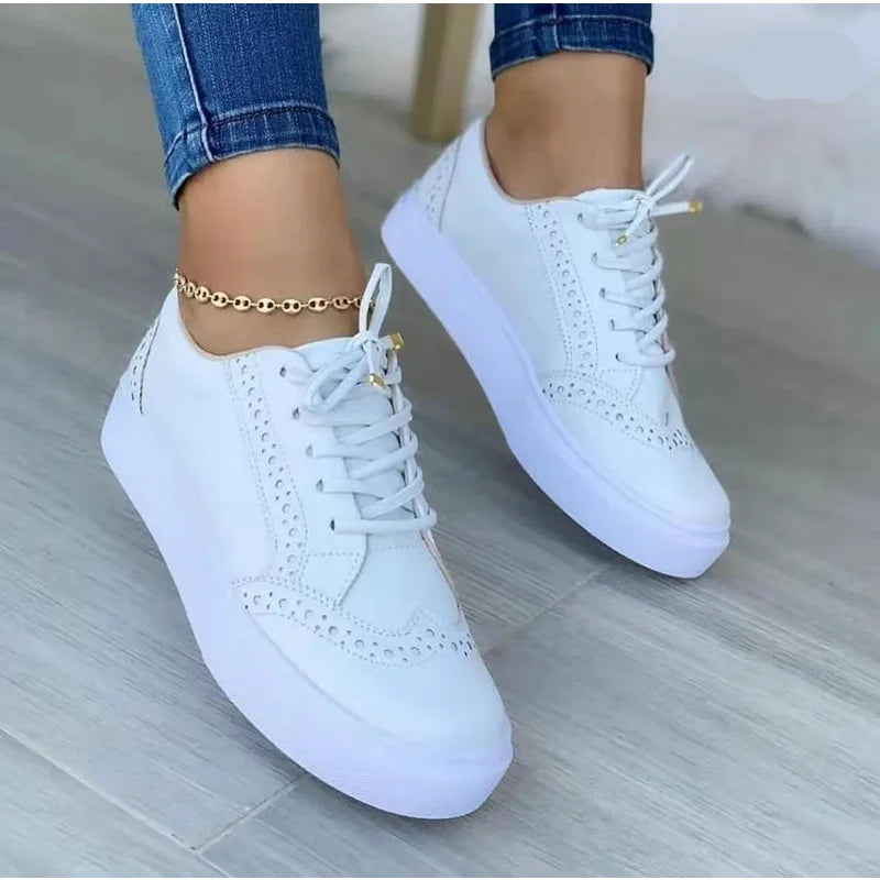 Damen Plateau-Sneaker mit Schnürung