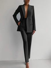 Damen Hosenanzug Zweiteilig – Taillierter Blazer und Anzughose