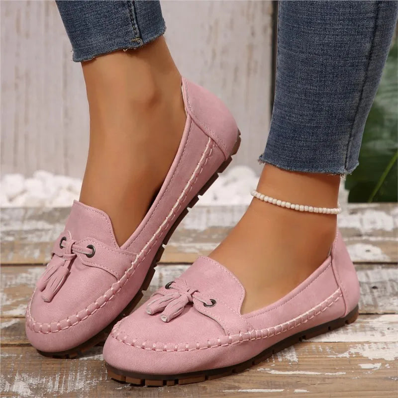 Damen Orthopädische Mokassins – Bequeme Slipper mit Dämpfung und Fußunterstützung