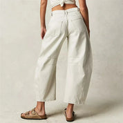 Damen Barrel-Leg Jeans mit hohem Bund – Weite Jeanshose im Oversize-Stil